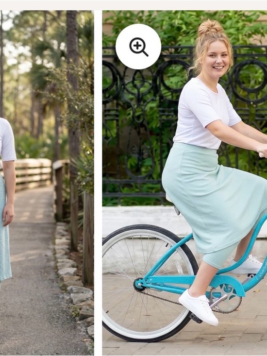 Nuggles Dresses & Skirts - Nuggles Athletic Modest Skirt Mint Textured Midi Casual A-Line Style